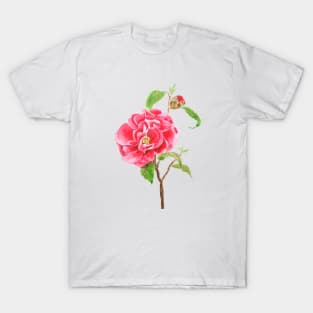 one red camellia flower T-Shirt